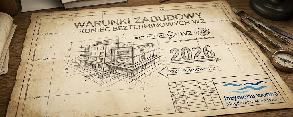 Warunki zabudowy 2026 — szkic budynku i koniec bezterminowych decyzji WZ